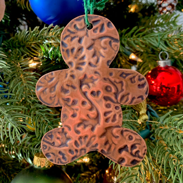 Copper Ornament - Gingerbread Man