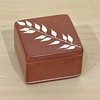 Soapstone Keepsake Box, Brown, 2 x 2 inches