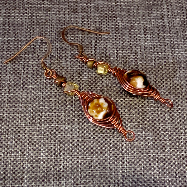 Copper Wire Earrings #1