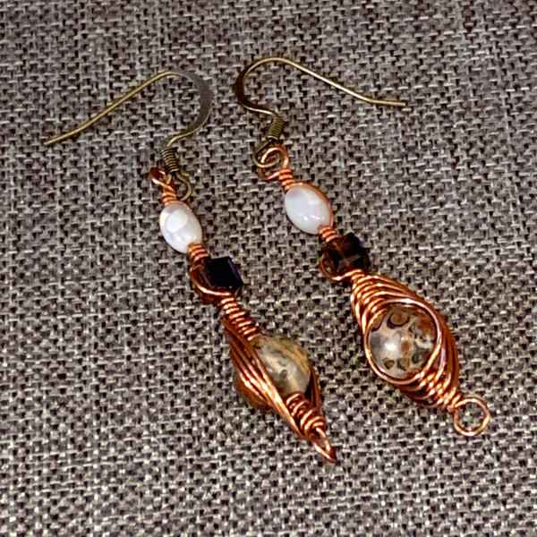 Copper Wire Earrings #2
