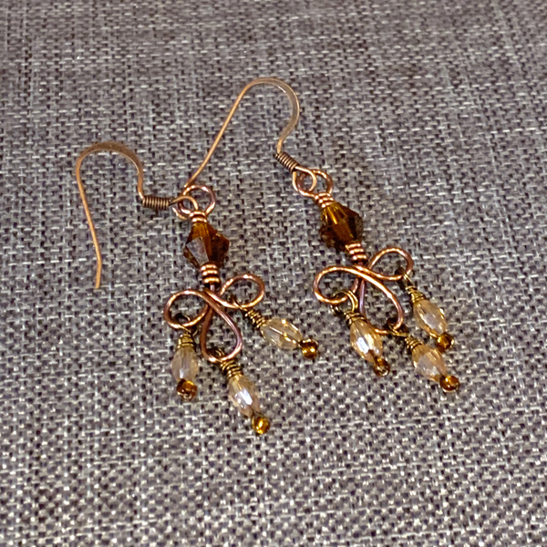 Copper Wire Earrings #6