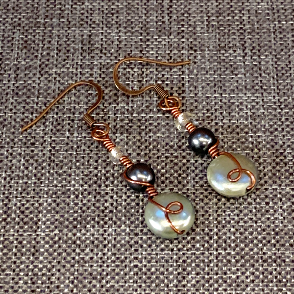 Copper Wire Earrings #8