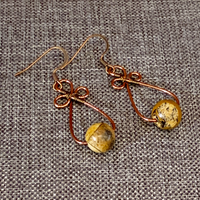 Copper Wire Earrings #11