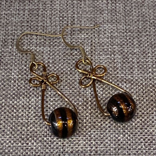 Copper Wire Earrings #12