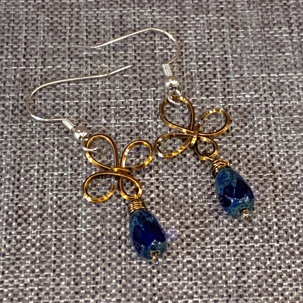 Copper Wire Earrings #14