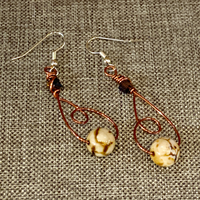 Copper Wire Earrings #15