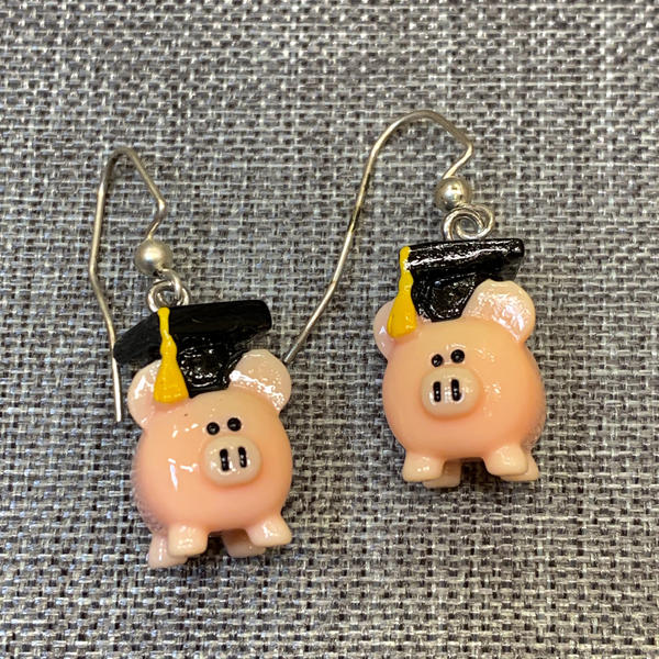 Smart Little Piggie Earrings