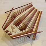 Folding Chopstick Basket - Large - Tri Tone Red