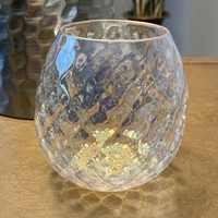 Faceted Glass Votive Holder - Clear