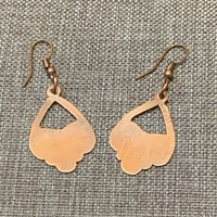 Hand Sawn Copper Earrings #S1001