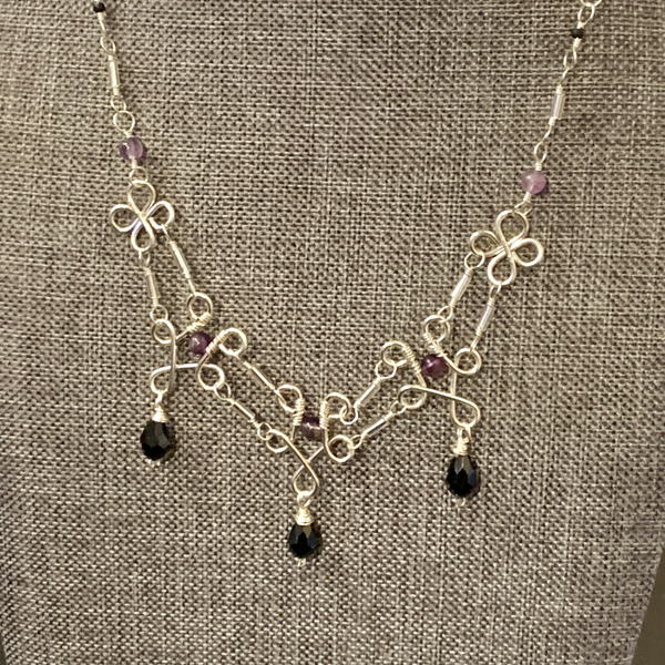 Silver Wire Necklace #64
