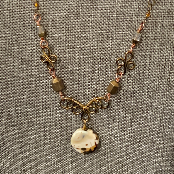 Copper Wire Necklace #91