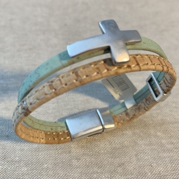 Cork Bracelet with Cross