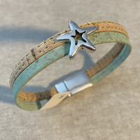 Cork Bracelet with Modern Starfish