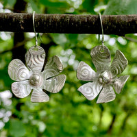 LEOTIE - Sterling Silver Flower Earrings