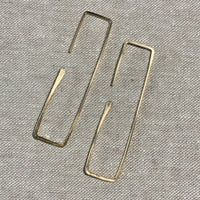 Slim Rectangle - Gold Filled - Large (2")