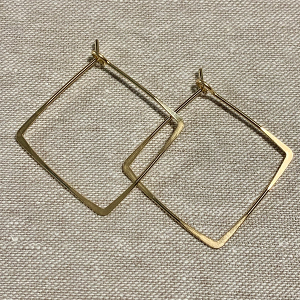 Square Hoops - Gold Filled - Small (1")