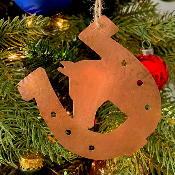Copper Ornament - Horseshoe