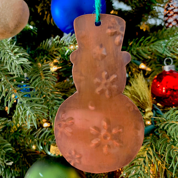 Copper Ornament - Snowman